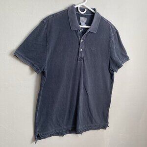 VTG LACOSTE Classic Fit Polo Shirt Men's Size XL 7 Gray Cotton Pique Distressed